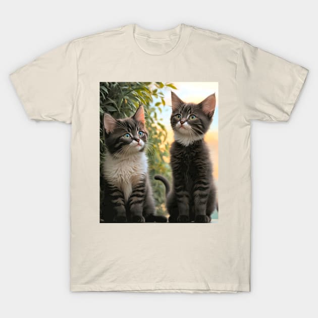 Cute Kittens Beautiful Cats T-Shirt by PlanetMonkey